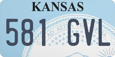KS license plate 581GVL