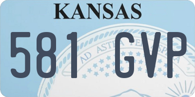 KS license plate 581GVP