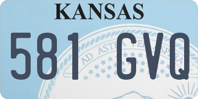 KS license plate 581GVQ