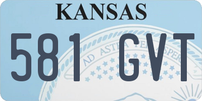 KS license plate 581GVT