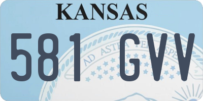 KS license plate 581GVV