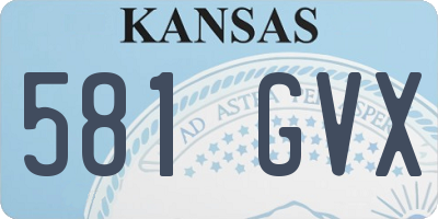 KS license plate 581GVX