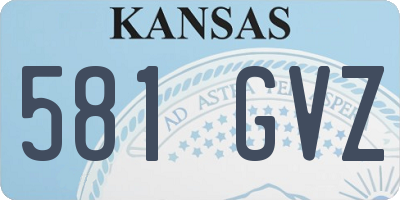 KS license plate 581GVZ