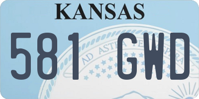 KS license plate 581GWD