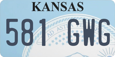 KS license plate 581GWG