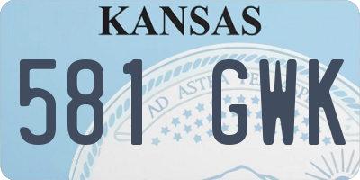 KS license plate 581GWK