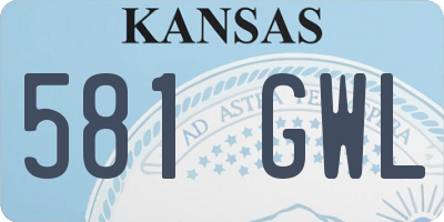 KS license plate 581GWL