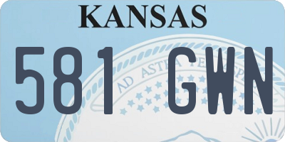 KS license plate 581GWN