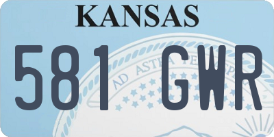 KS license plate 581GWR