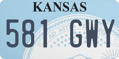 KS license plate 581GWY