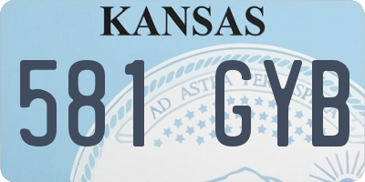 KS license plate 581GYB