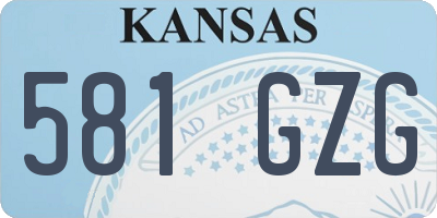 KS license plate 581GZG