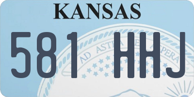 KS license plate 581HHJ