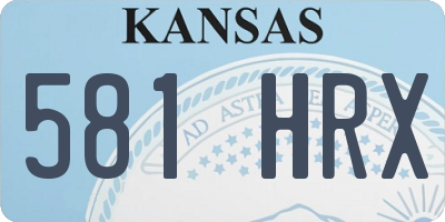 KS license plate 581HRX