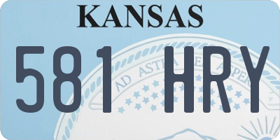 KS license plate 581HRY