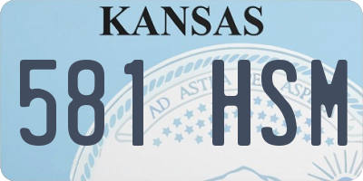 KS license plate 581HSM