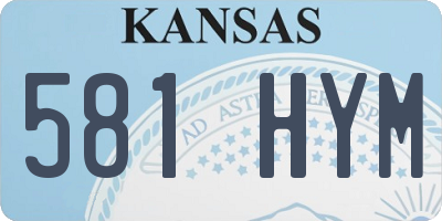 KS license plate 581HYM