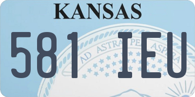 KS license plate 581IEU