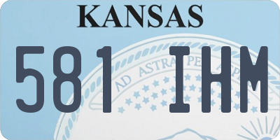 KS license plate 581IHM