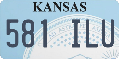 KS license plate 581ILU