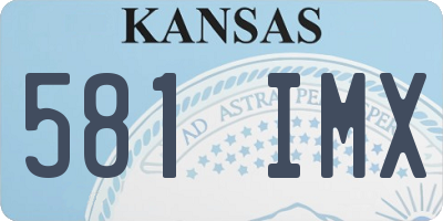 KS license plate 581IMX