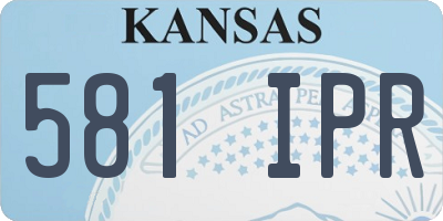 KS license plate 581IPR