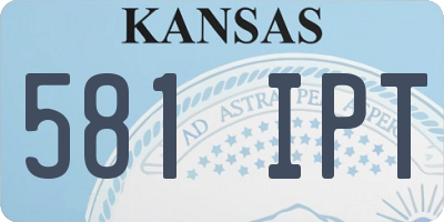 KS license plate 581IPT