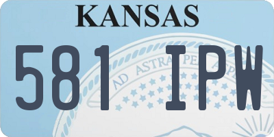 KS license plate 581IPW