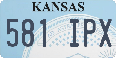 KS license plate 581IPX
