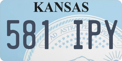 KS license plate 581IPY