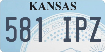 KS license plate 581IPZ