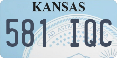 KS license plate 581IQC