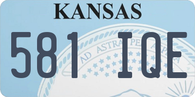 KS license plate 581IQE