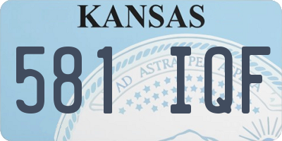 KS license plate 581IQF