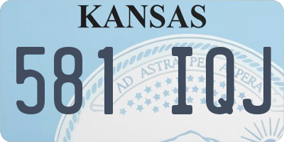 KS license plate 581IQJ