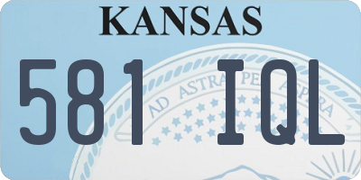 KS license plate 581IQL