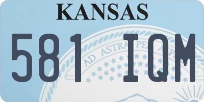 KS license plate 581IQM