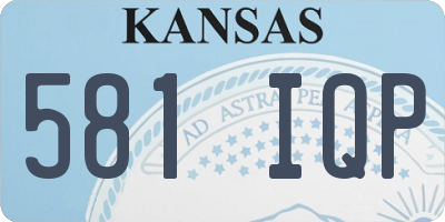 KS license plate 581IQP