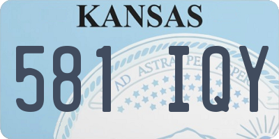 KS license plate 581IQY