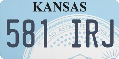 KS license plate 581IRJ
