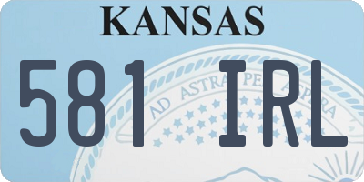 KS license plate 581IRL