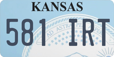 KS license plate 581IRT