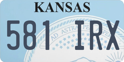 KS license plate 581IRX