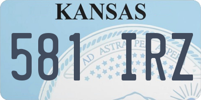 KS license plate 581IRZ