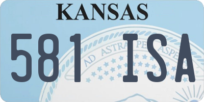 KS license plate 581ISA