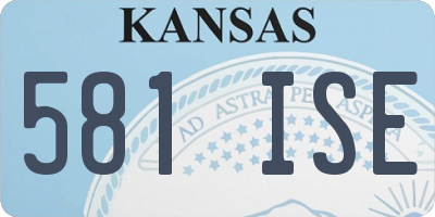 KS license plate 581ISE