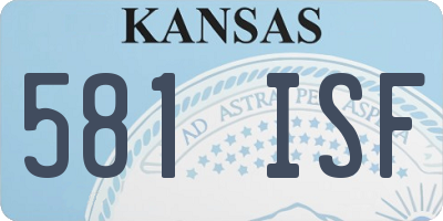 KS license plate 581ISF