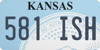 KS license plate 581ISH