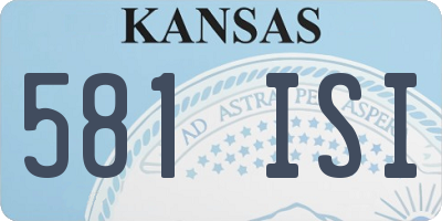 KS license plate 581ISI