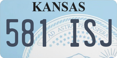 KS license plate 581ISJ